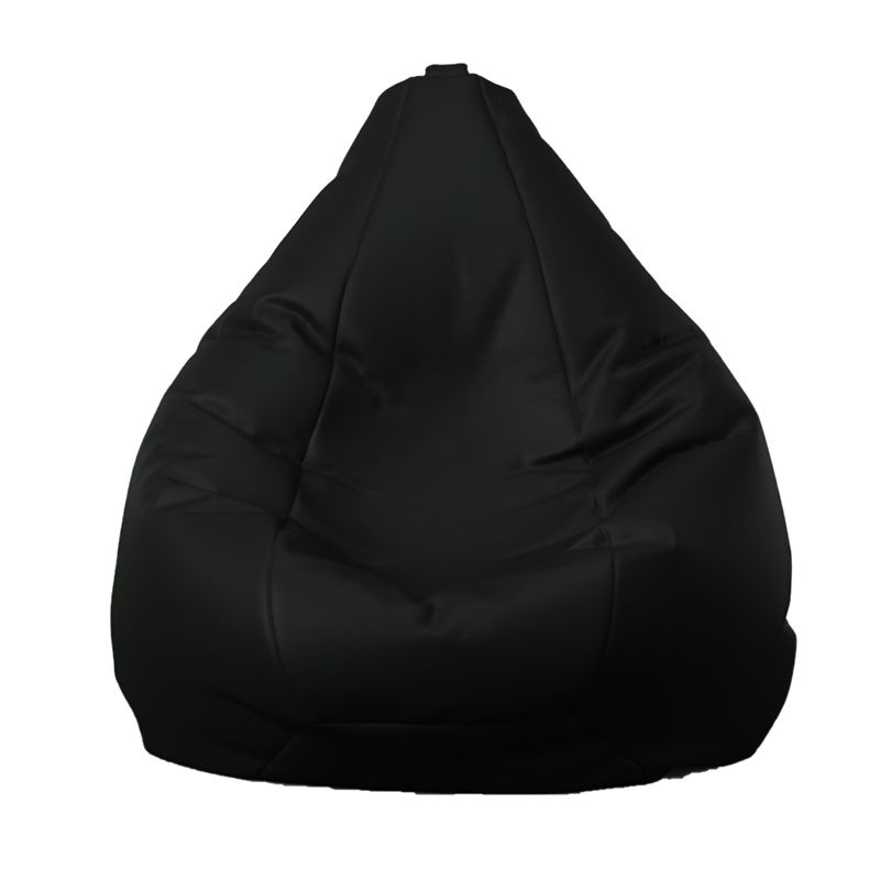 Пуф круша за деца 4-14 г., 160л., Nirvana Light - Black, Еко кожа, Пълнеж от Полистиролни перли