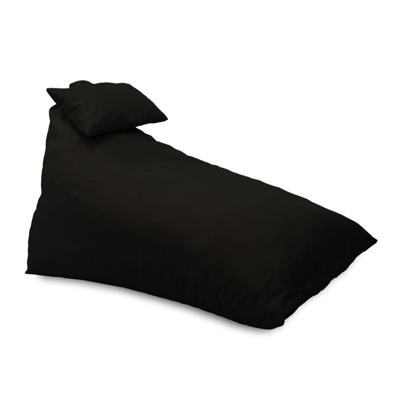 Пуф шезлонг и декортаивна възглавница Kudos, водоустойчив, Черен