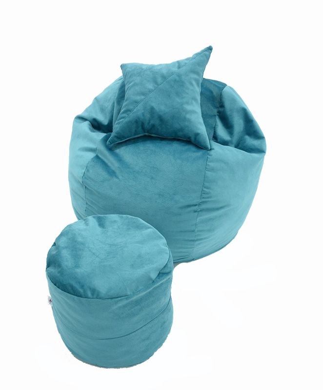 Комплект, Барбарон, с табуретка за крака и декоративна възглавница, 700л. King Size - Puddle, Перящ се калъф, Пълнеж с микс от мемори пяна и дунапрен, Трансформира се в легло, Гама Diamond