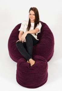 Комплект, Барбарон с табуретка за крака, 500л. Matusalem - Puddle, Перящ се калъф, Подходящ за деца, Пълнеж с микс от мемори пяна и дунапрен, Гама Diamond