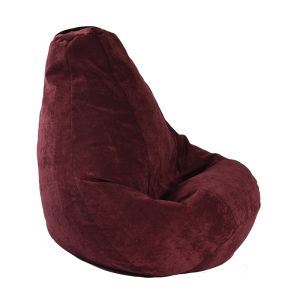 Пуф круша, 220л., Nirvana Hobbit - Velvet Marsala , Перящ се калъф, Пълнеж от полистиролни перли, Гама Premium