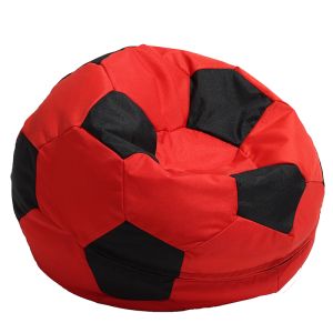 Пуф топка за деца до 3 г., 80л. Telstar Baby - Red & Black, За открито, Перящ се калъф, Пълнеж от Полистиролни перли