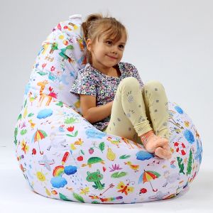 Beanbag pear, 220л., Nirvana Hobbit, HOHOHO, Waterproof, Detachable cover, filling, print