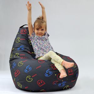 Beanbag pear, 220л., Nirvana Hobbit, HOHOHO, Waterproof, Detachable cover, filling, print