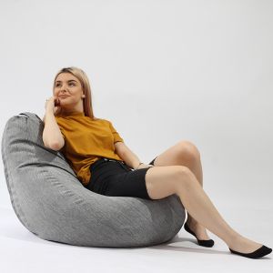 Пуф круша, 220л., Nirvana Hobbit - Puddle, Перящ се калъф, Пълнеж от полистиролни перли, Гама Premium