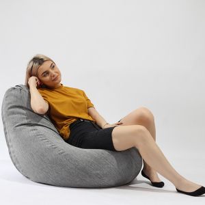 Пуф круша, 220л., Nirvana Hobbit - Puddle, Перящ се калъф, Пълнеж от полистиролни перли, Гама Premium