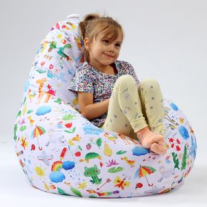 Пуф круша, 220л., Nirvana Hobbit - Puddle, Перящ се калъф, Пълнеж от полистиролни перли, Гама Premium