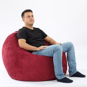 Пуф 330л., Relaxo XL - Teteron White, За открито, Пълнеж от Полистиролни перли, Перящ се калъф