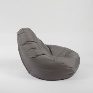 Пуф круша, 220л., Nirvana Hobbit - Teteron Grey, За открито, Перящ се калъф, Пълнеж от Полистиролни перли