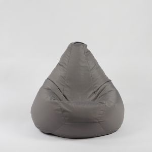 Пуф круша, 220л., Nirvana Hobbit - Teteron Grey, За открито, Перящ се калъф, Пълнеж от Полистиролни перли