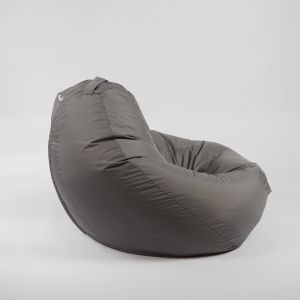 Пуф круша 520л., Nirvana Gigant - Teteron Grey, за открито, Перящ се калъф, Пълнеж от Полистиролни перли