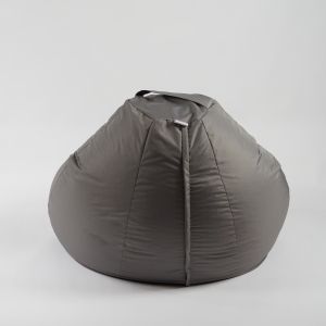 Пуф круша 520л., Nirvana Gigant - Teteron Grey, за открито, Перящ се калъф, Пълнеж от Полистиролни перли