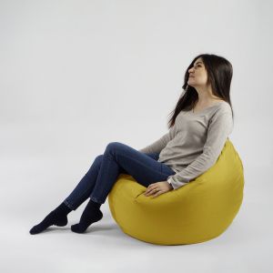 Калъф за пуф 330л., Relaxo XL - Teteron Yellow Quince, (Не съдържа пълнеж), за открито