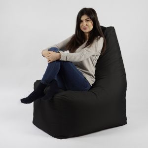 Пуф стол Evo XL, мемори микс, водоустойчив, Черен