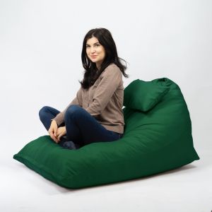 Пуф шезлонг и декортаивна възглавница Kudos, водоустойчив, Смарагд