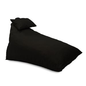 Пуф шезлонг и декортаивна възглавница Kudos, водоустойчив, Черен