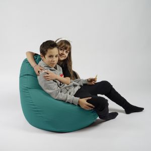 Пуф круша за деца 4-14 г., 160л. Nirvana Light - Teteron Smarald, За открито, Перящ се калъф, Пълнеж от Полистиролни перли