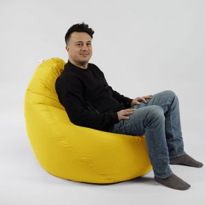 Пуф, круша, 320л., Nirvana Grande - Teteron Yellow Quince, За открито, Перящ се калъф, Пълнеж от Полистиролни перли