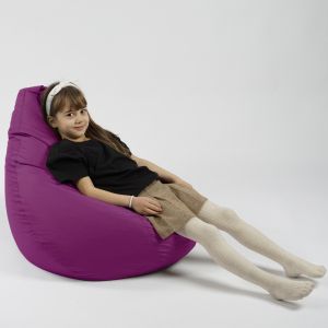 Пуф круша за деца 4-14 г., 160л., Nirvana Light - Panama Pink, Водоустойчив, Перящ се калъф, Пълнеж от Полистиролни перли