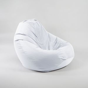 Пуф круша 520л., Nirvana Gigant - Panama White, Водоустойчив, Перящ се калъф, Пълнеж от Полистиролни перли